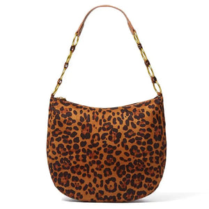 Leopard Print Ladies Underarm Bag Thick Chain Shoulder Bag