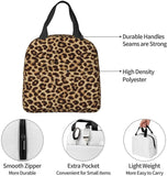 Leopard Print Lunch Bag Insulated Reusable Thermal Tote Bag for Women Men