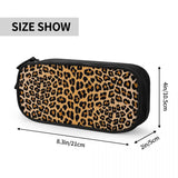 Leopard Print Pen Box Student School Anime Zipper Pen Bag Child Stationery Bag