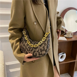 Leopard Print Shoulder Bag Women's Tote Bag Style Plaid PU Leather Tote Bag