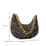 Leopard Print Shoulder Bag Women's Tote Bag Style Plaid PU Leather Tote Bag