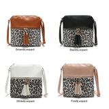 Leopard Print Tassel Crossbody Bag for Women