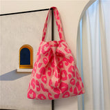 Leopard Shoulder Bag Large Soft Tote Bag Casual Shopping Beach Travel Canvas Bag
