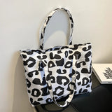 Leopard Shoulder Bags Women Large Capacity Oxford Underarm Casual Totes Female M