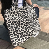 Leopard Shoulder Bags Women Large Capacity Students College Handbags