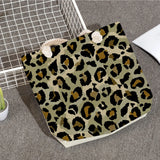 Leopard Tie Dye Print Handbags Thick Rope Shoulder Shopping Bags