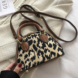 Leopard Totes Crossbody Bag Winter High-quality PU Leather Women's Handbag