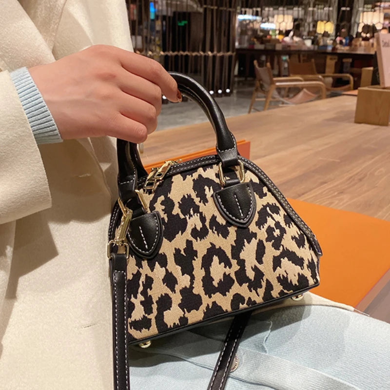 Leopard Totes Crossbody Bag Winter High-quality PU Leather Women's Handbag