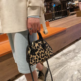Leopard Totes Crossbody Bag Winter High-quality PU Leather Women's Handbag