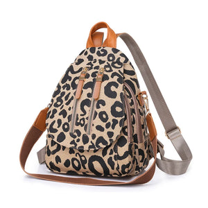 Leopard Women Backpacks Small Female Travel School Bags for Girls