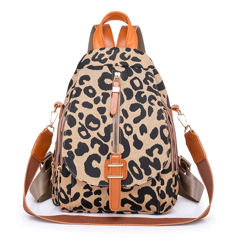Leopard Women Backpacks Small Women Bags Female Backpacks for Ladies