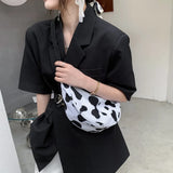 Leopard Waist Bag Crossbody Bags Oxford Zipper Ins Style