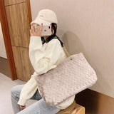Leopard Women's Handbag Large Capacity Shoulder Bags Winter Plush