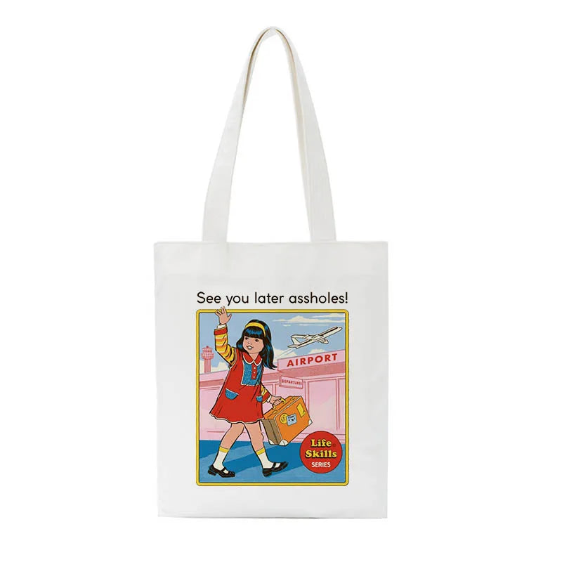 Women Canvas Large Capacity Vintage Harajuku Casual Shoulder Bag