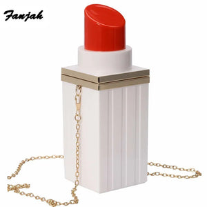 Letode Ma'am Force Lipstick Shape Banquet Handbag