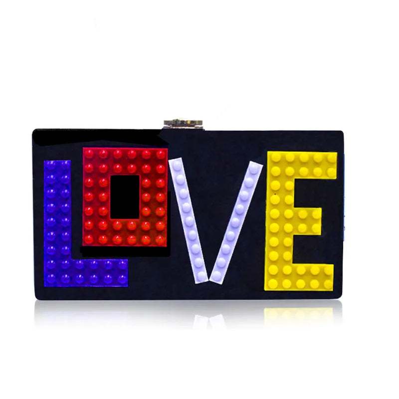 Acrylic Woman Messenger Wallet Lady Evening Bags Handbag Casual Shoulder Bag Clu