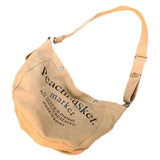 Letter Canvas Large-capacity Tote Bag Soft Texture Light All-match Messenger