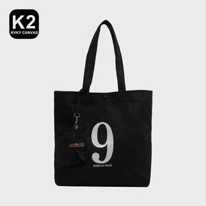 Letter Canvas Women Shoulder Bag Travel Lady Bag Tote Canvas Messenger Bag