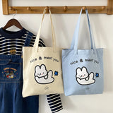 Letter Cartoon Prints Women's Shoulder Bag Rabbit Underarm Bag for Girls