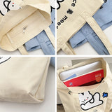 Letter Cartoon Prints Women's Shoulder Bag Rabbit Underarm Bag for Girls