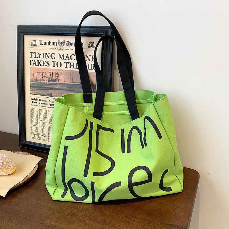 Large Canvas Shopping Tote Bag for Women - Big Shopper Handbag