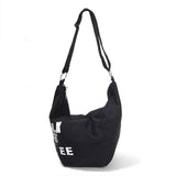 Letter Women Canvas Shopping Shoulder Bag Female Crossbody Bags