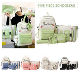 Canvas Pen Pouch Crossbody Bag Multi-Function Travel Backpack