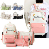 Canvas Pen Pouch Crossbody Bag Multi-Function Travel Backpack