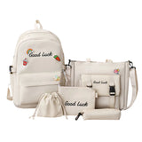 Canvas Pen Pouch Crossbody Bag Multi-Function Travel Backpack