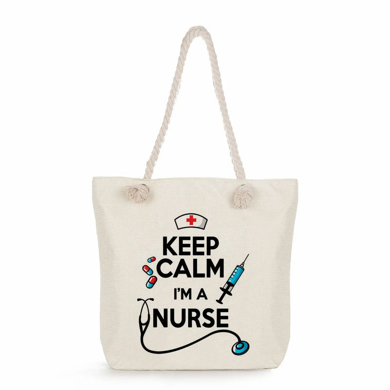Ladies Nurse Handbag Eco Reusable Shoulder Bag Customizable