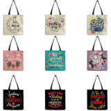 Alphabet Floral Women's Shoulder Bag Eco Friendly High Capacity