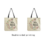 Alphabet Floral Women's Shoulder Bag Eco Friendly High Capacity