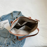 Letter Pattern High Canvas Women's Bag Large Capacity Ladies Shoulder Bag