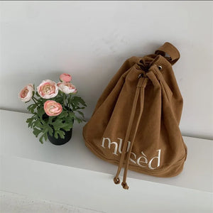 Drawstring Canvas Large Capacity Backpack