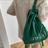 Drawstring Canvas Large Capacity Backpack