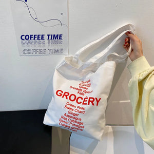 Girls Canvas Handbag Large Capacity Women Tote Shoulder Bag