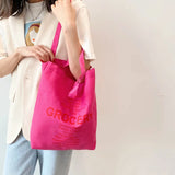 Girls Canvas Handbag Large Capacity Women Tote Shoulder Bag