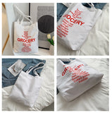 Girls Canvas Handbag Large Capacity Women Tote Shoulder Bag