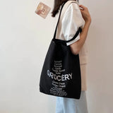 Girls Canvas Handbag Large Capacity Women Tote Shoulder Bag