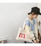 Art Shoulder Bags for Ladies Shopping Bags Cloth Books Handbag For Girls