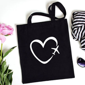 Harajuku Shopping Bags Canvas Tote Bag Vintage Reusable Cloth Handbag