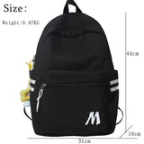 Letter Printing Large Capacity Backpack for College Student School Bag