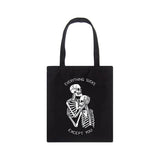 Gothic Skull Canvas Bag Japanese Cartoon Fun Women Bag Harajuku Dark Shopper