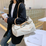 Printed Canvas Tote Bag with Small Bag Set