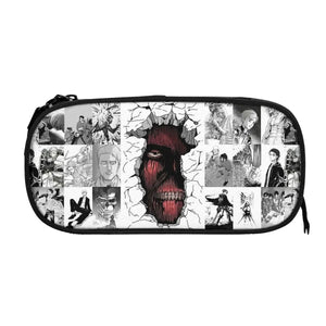 Levi Manga Collage Pen Box Student Anime Zipper Pencil Bag