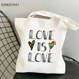 LGBT Pride Rainbow Reusable Shopper Jute Bag Handbag Bolsa Reciclaje