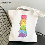 LGBT Pride Rainbow Reusable Shopper Jute Bag Handbag Bolsa Reciclaje