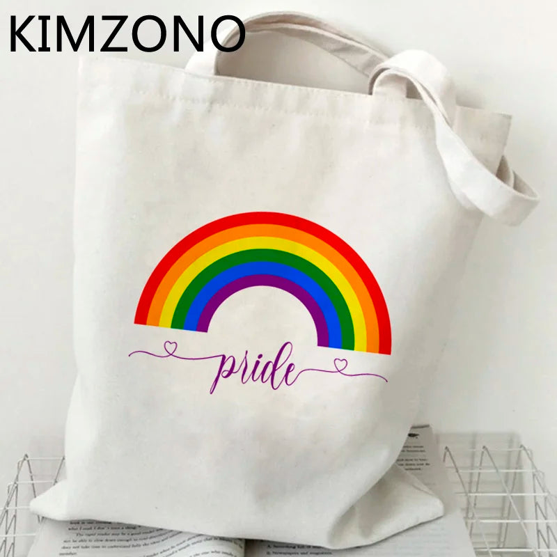 LGBT Shopping Reusable Tote Bag Net Sack Cabas Grab