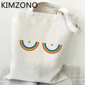 LGBT Shopping Reusable Tote Bag Net Sack Cabas Grab