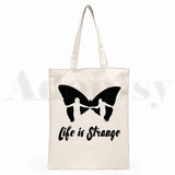 Life Is Strange Cartoon Print Shopping Bag Girls Casual Pack